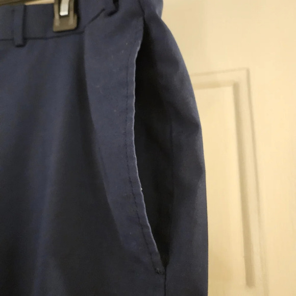 Claiborne Mens Flat Front Wool Blend Navy Blue Dress Pants. 38x22 - Picture 2 of 8